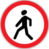 3.13 "Circulaţie interzisă pietonilor".