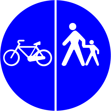 4.4.5 "Piste delimitate pentru biciclişti şi pietoni".