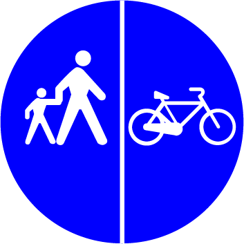 4.4.7 "Piste delimitate pentru pietoni şi biciclişti".