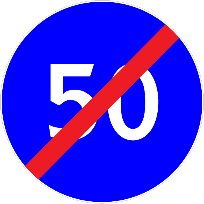 4.7 "Sfârşitul zonei cu viteză minimă limitată".